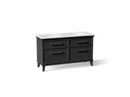 KOHLER K-CM33560-BD5-XTL Artifacts 60" Bathroom Vanity Cabinet With Sinks And Quartz Top - Slate Grey