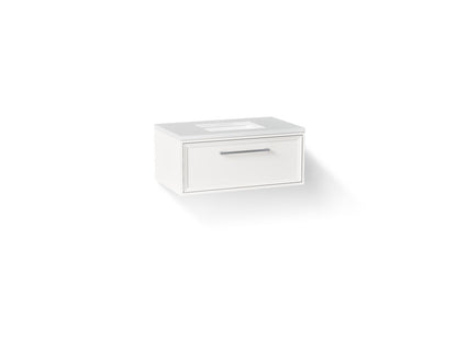KOHLER K-CM33566-BD22-ATC Lodern 36" wall-hung bathroom vanity cabinet with sink and quartz top - Linen White