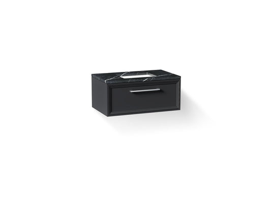 KOHLER K-CM33566-BD22-XEC Lodern 36" wall-hung bathroom vanity cabinet with sink and quartz top - Slate Grey