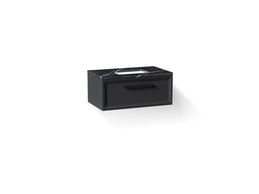 KOHLER K-CM33566-BD22-XEL Lodern 36" wall-hung bathroom vanity cabinet with sink and quartz top - Slate Grey