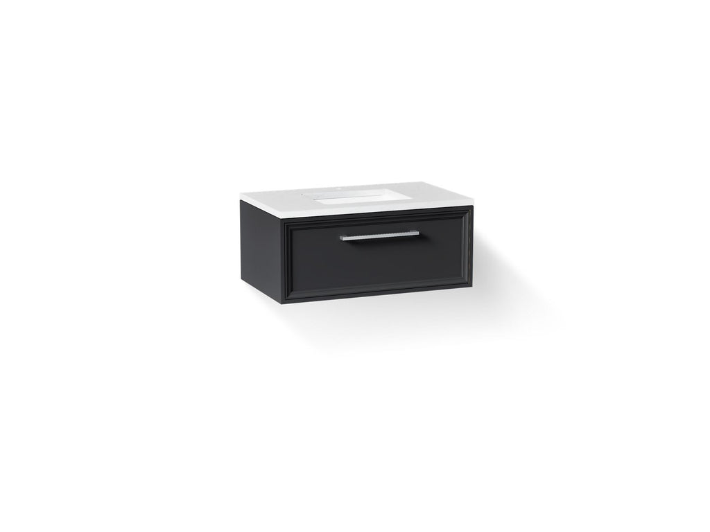 KOHLER K-CM33566-BD22-XTC Lodern 36" Wall-Hung Bathroom Vanity Cabinet With Sink And Quartz Top - Slate Grey