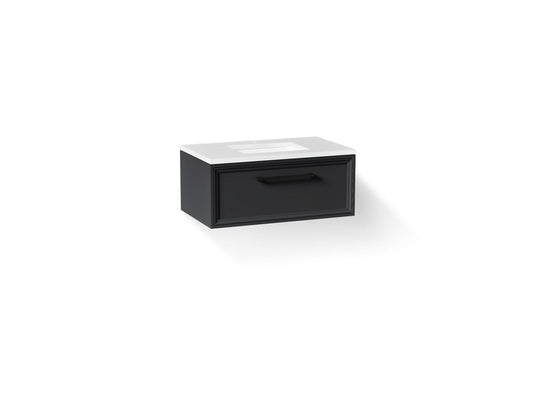 KOHLER K-CM33566-BD22-XTL Lodern 36" wall-hung bathroom vanity cabinet with sink and quartz top - Slate Grey