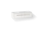 KOHLER K-CM33567-BD1-1WA Lodern 60" Wall-Hung Bathroom Vanity Cabinet With Sinks And Quartz Top - Linen White