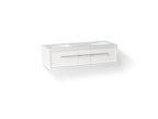 KOHLER K-CM33567-BD23-ATC Lodern 60" Wall-Hung Bathroom Vanity Cabinet With Sinks And Quartz Top - Linen White