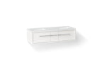 KOHLER K-CM33567-BD23-AWC Lodern 60" Wall-Hung Bathroom Vanity Cabinet With Sinks And Quartz Top - Linen White