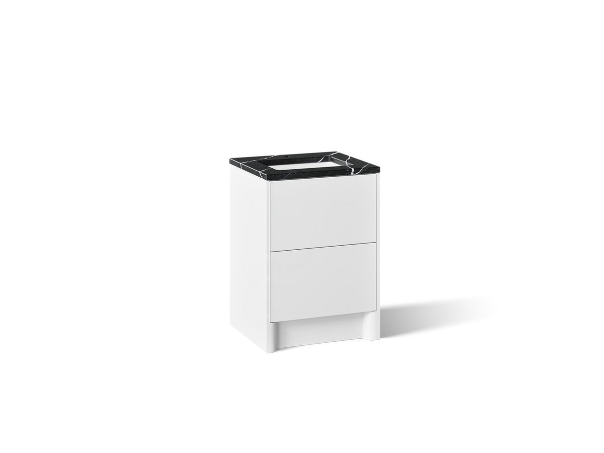 KOHLER K-CM39265-BD1-0EM Statement 24" bathroom vanity set with sink and quartz top - White