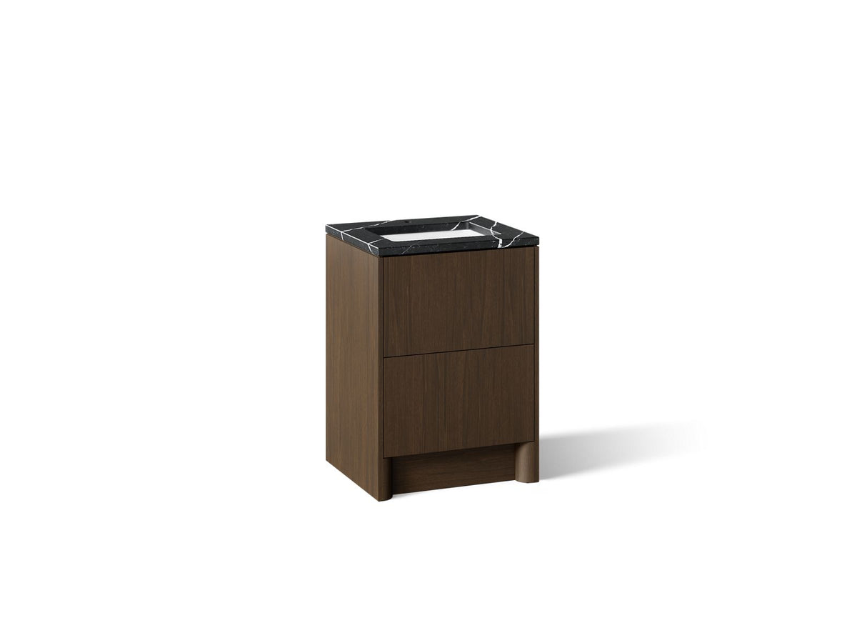 KOHLER K-CM39265-BD1-AEM Statement 24" bathroom vanity set with sink and quartz top - Draper Oak