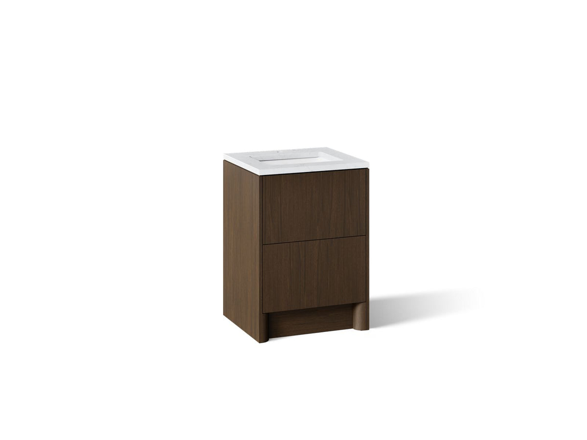 KOHLER K-CM39265-BD1-DST Statement 24" bathroom vanity set with sink and quartz top - Draper Oak