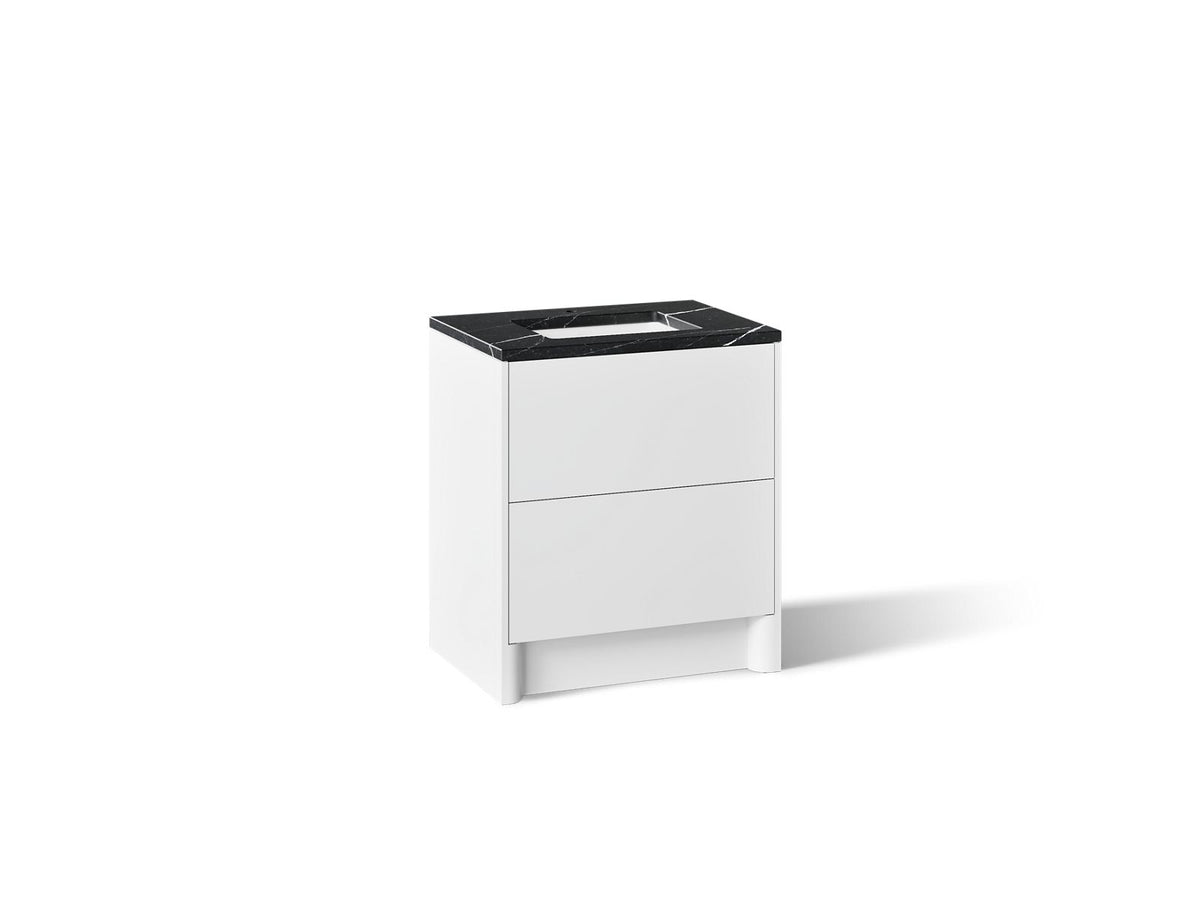KOHLER K-CM39266-BD1-0EM Statement 30" bathroom vanity set with sink and quartz top - White