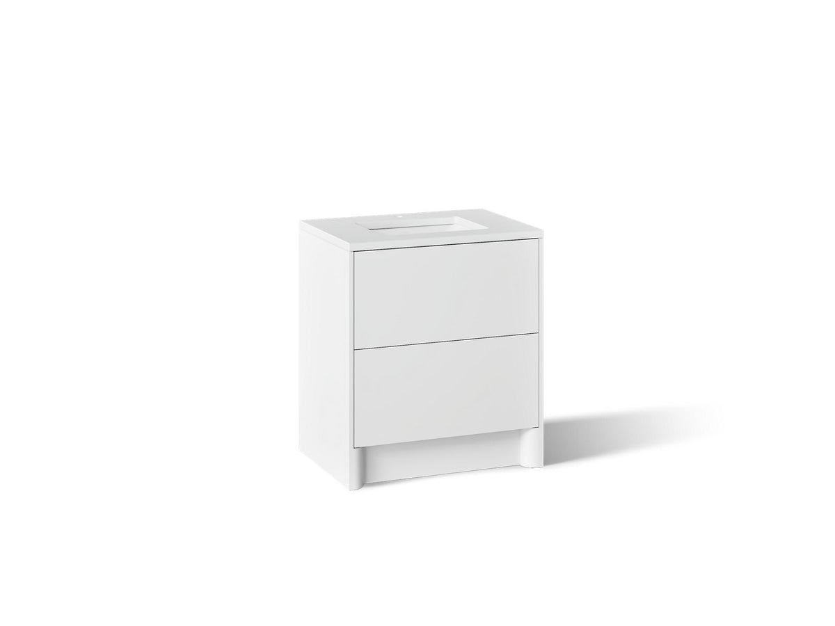 KOHLER K-CM39266-BD1-0MW Statement 30" bathroom vanity set with sink and quartz top - White