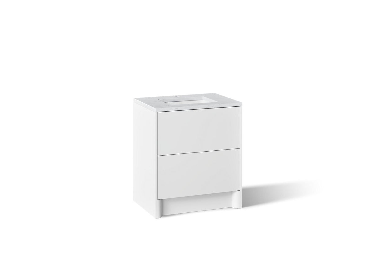 KOHLER K-CM39266-BD1-0ST Statement 30" bathroom vanity set with sink and quartz top - White