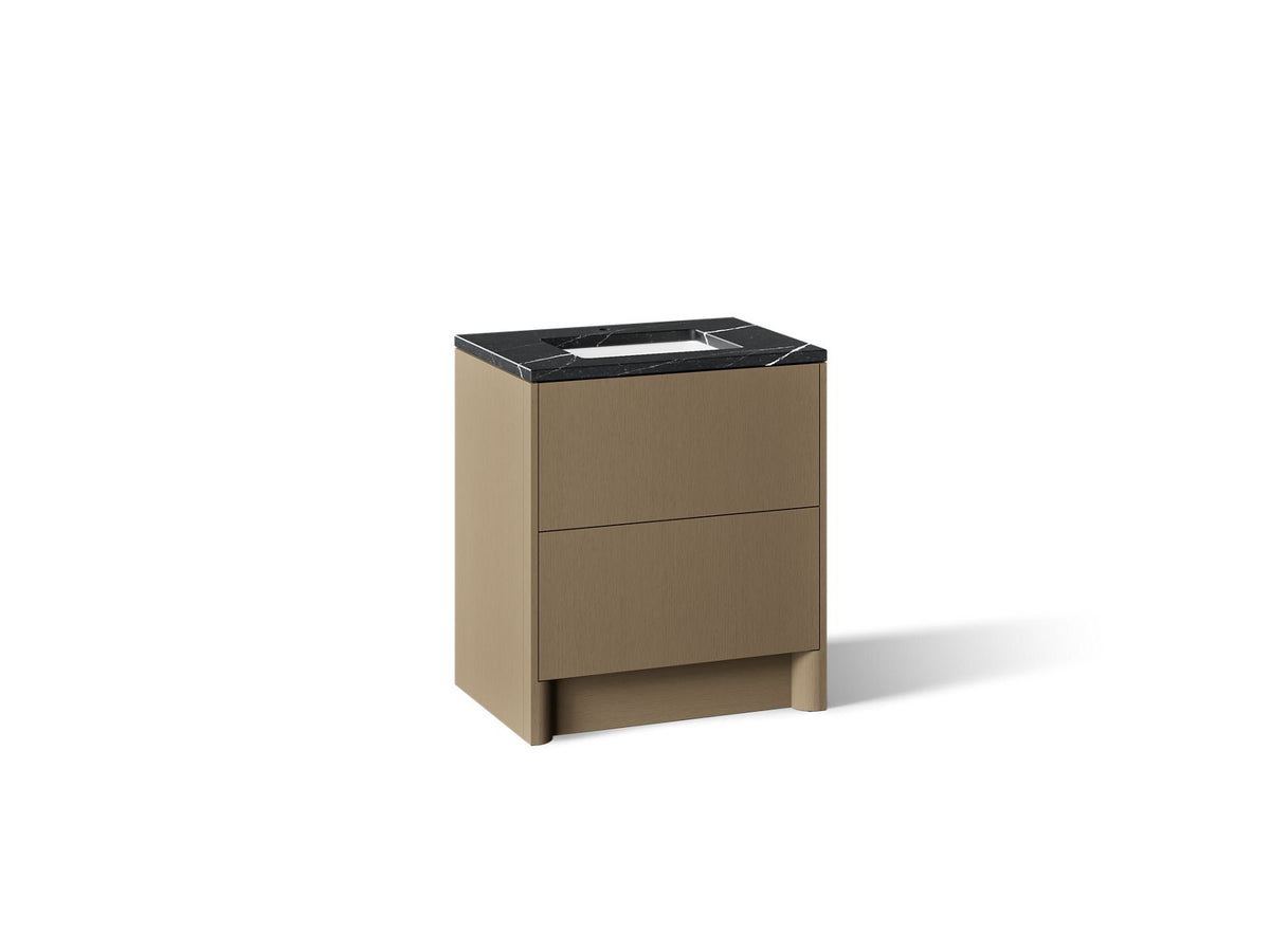 KOHLER K-CM39266-BD1-PEM Statement 30" bathroom vanity set with sink and quartz top - Pale Oak