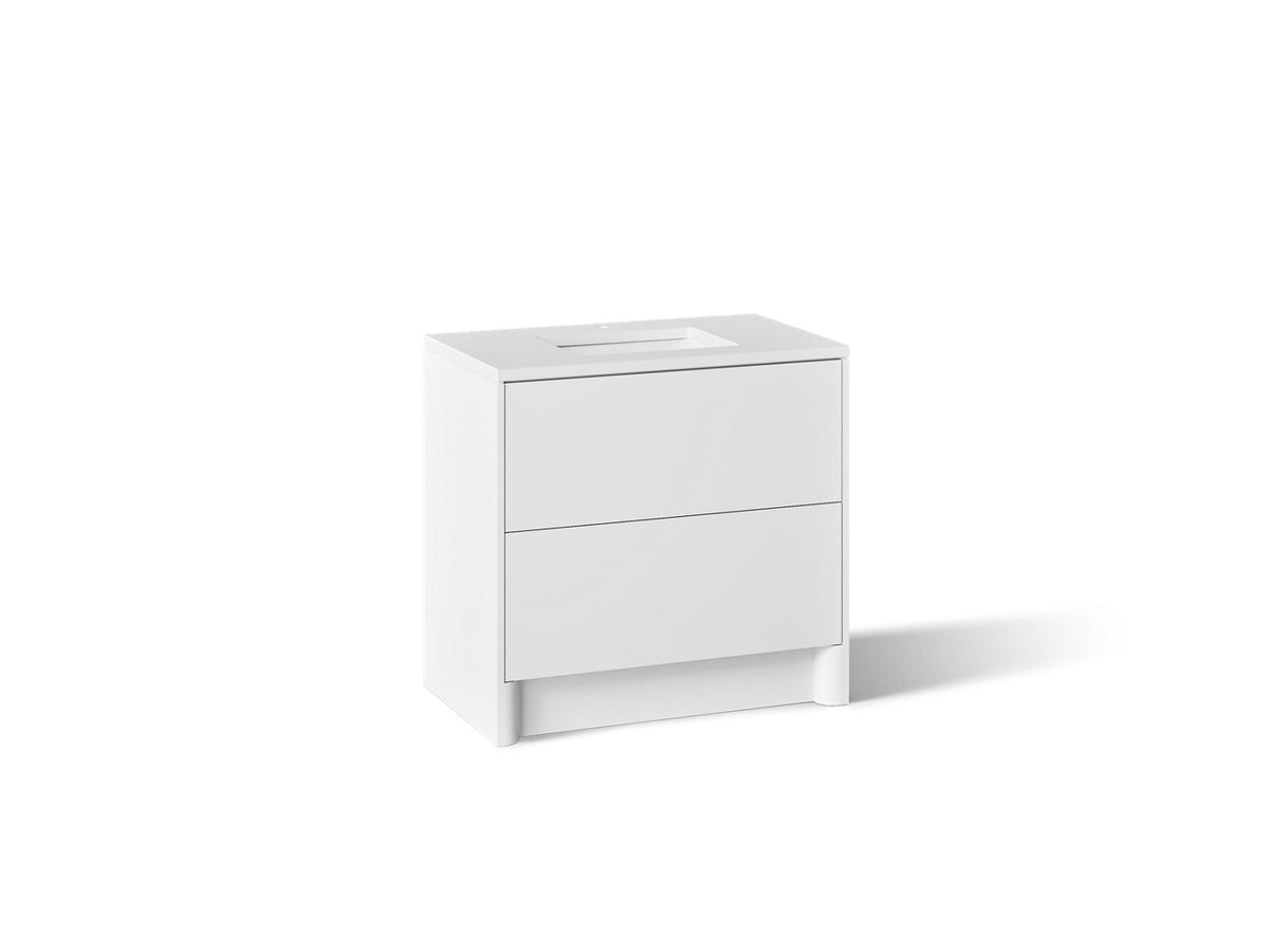 KOHLER K-CM39267-BD1-0MW Statement 36" bathroom vanity set with sink and quartz top - White