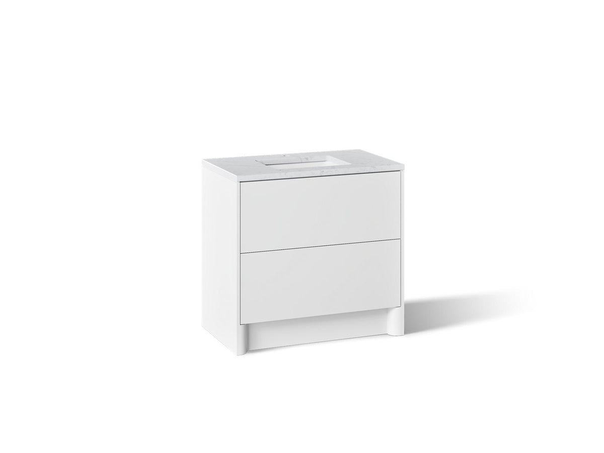 KOHLER K-CM39267-BD1-0ST Statement 36" bathroom vanity set with sink and quartz top - White