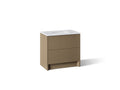 KOHLER K-CM39267-BD1-PST Statement 36" bathroom vanity set with sink and quartz top - Pale Oak