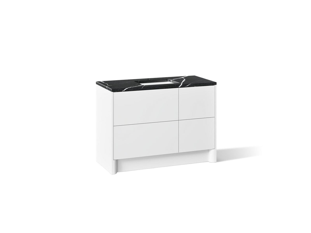 KOHLER K-CM39268-BD1-0EM Statement 48" bathroom vanity set with sink and quartz top - White