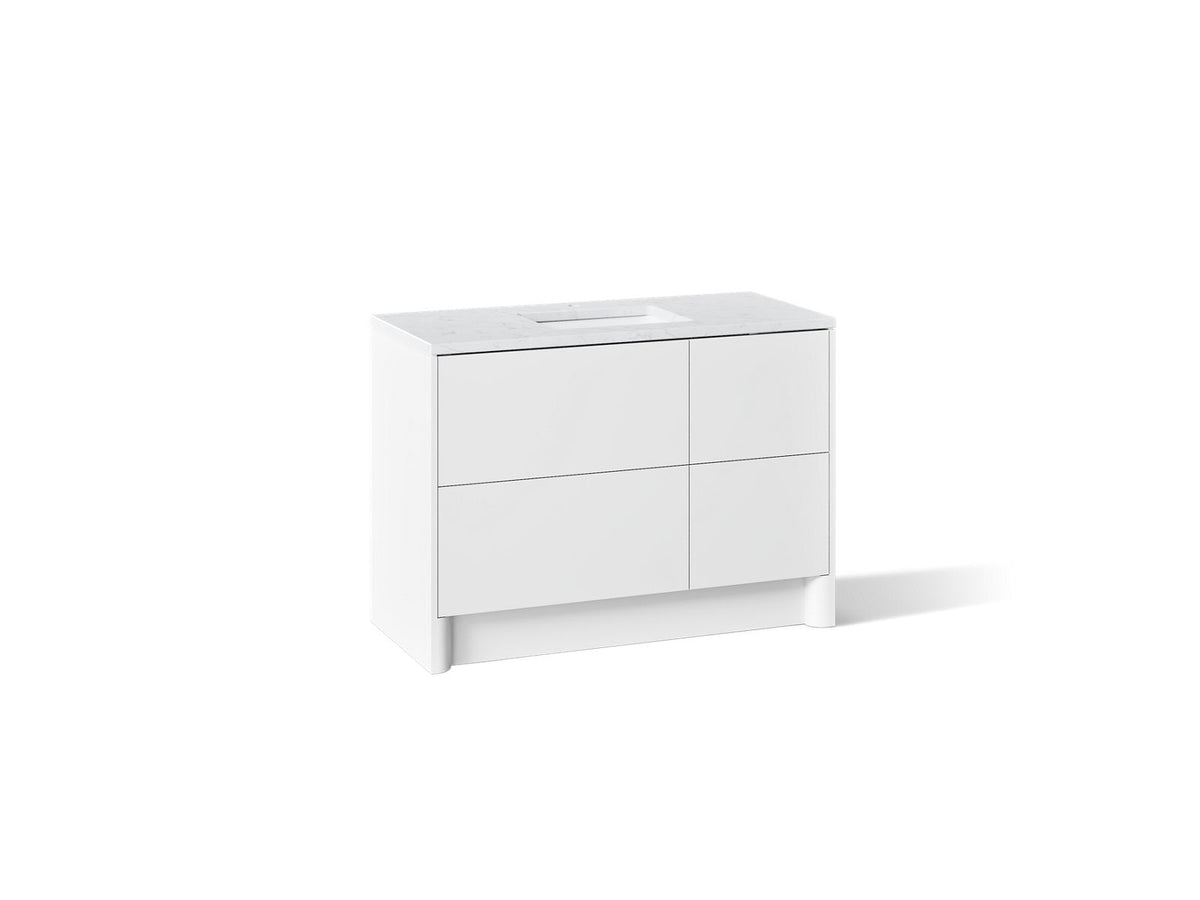 KOHLER K-CM39268-BD1-0ST Statement 48" bathroom vanity set with sink and quartz top - White