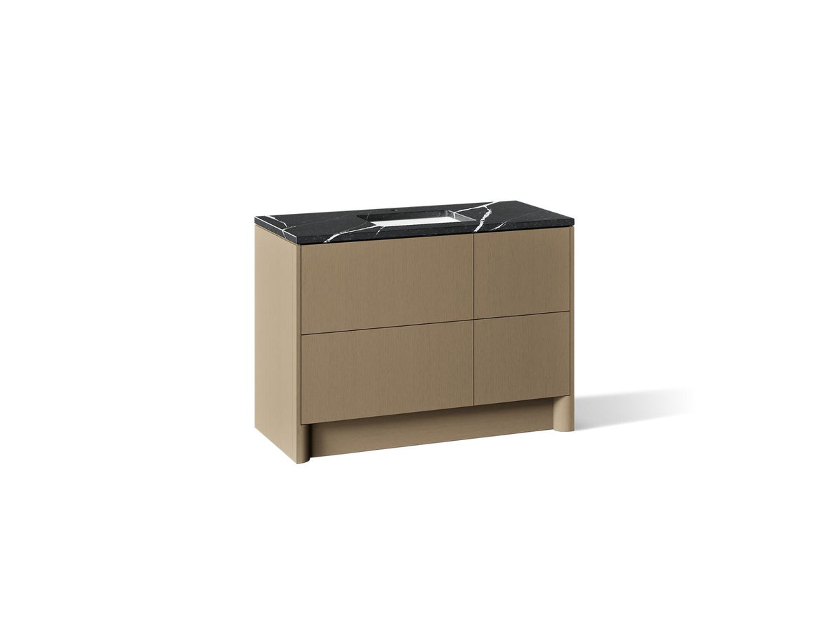 KOHLER K-CM39268-BD1-PEM Statement 48" bathroom vanity set with sink and quartz top - Pale Oak