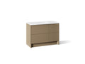 KOHLER K-CM39268-BD1-PMW Statement 48" bathroom vanity set with sink and quartz top - Pale Oak