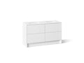 KOHLER K-CM39269-BD1-0MW Statement 60" bathroom vanity set with sinks and quartz top - White