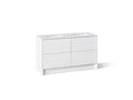 KOHLER K-CM39269-BD1-0ST Statement 60" bathroom vanity set with sinks and quartz top - White