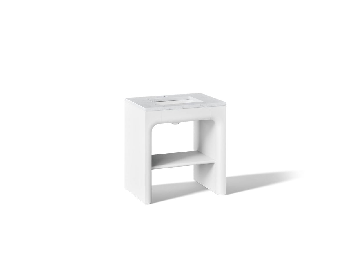 KOHLER K-CM39271-BD1-0ST Statement 30" console-style bathroom vanity set with sink and quartz top - White