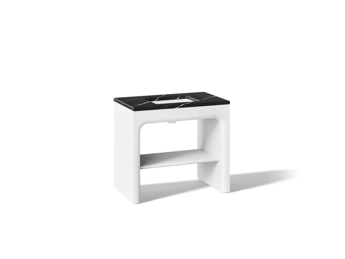 KOHLER K-CM39272-BD1-0EM Statement 36" console-style bathroom vanity set with sink and quartz top - White