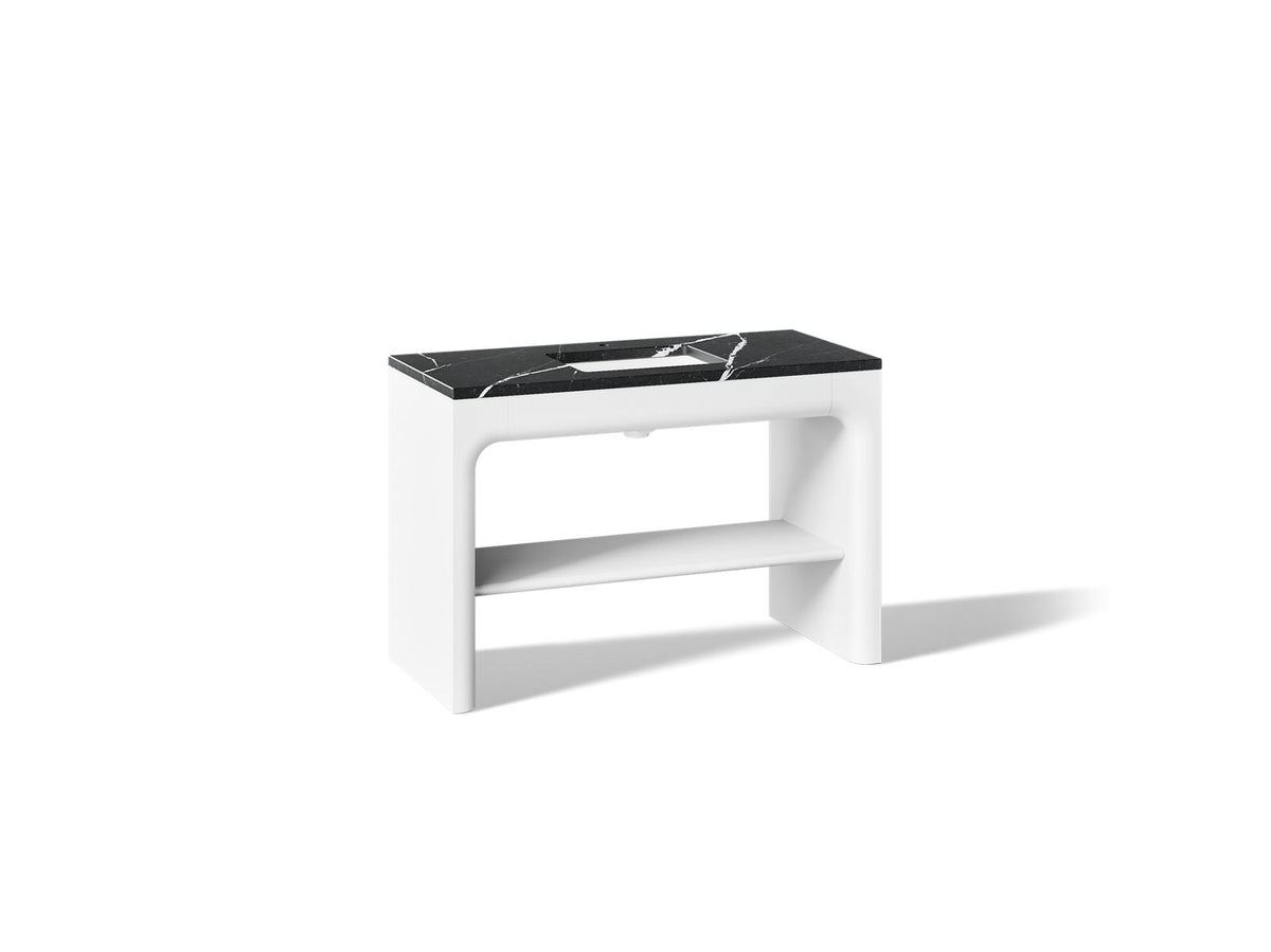 KOHLER K-CM39273-BD1-0EM Statement 48" console-style bathroom vanity set with sink and quartz top - White