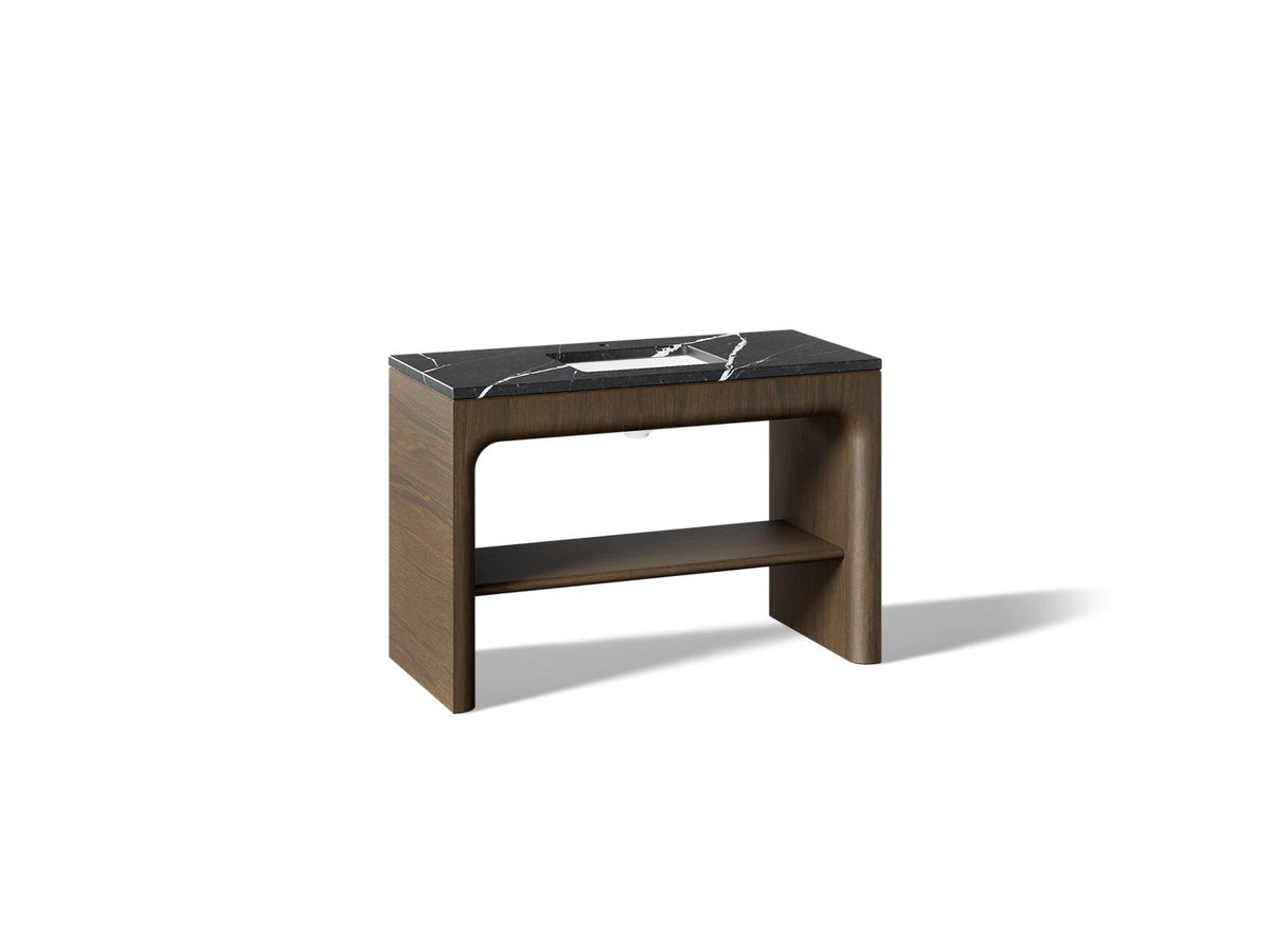KOHLER K-CM39273-BD1-AEM Statement 48" console-style bathroom vanity set with sink and quartz top - Draper Oak
