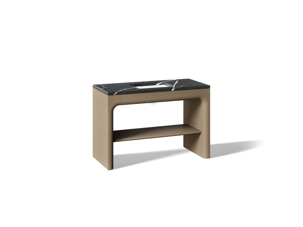 KOHLER K-CM39273-BD1-PEM Statement 48" console-style bathroom vanity set with sink and quartz top - Pale Oak