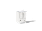 KOHLER K-CM99527-BD1-1WA Poplin 24" Bathroom Vanity Cabinet With Sink And Quartz Top - Linen White