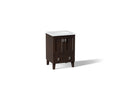 KOHLER K-CM99527-BD1-1WB Poplin 24" Bathroom Vanity Cabinet With Sink And Quartz Top - Claret Suede
