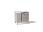 KOHLER K-CM99533-BD1-1WT Poplin 36" Bathroom Vanity Cabinet With Sink And Quartz Top - Mohair Grey