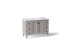 KOHLER K-CM99535-BD1-1WT Poplin 48" Bathroom Vanity Cabinet With Sink And Quartz Top - Mohair Grey