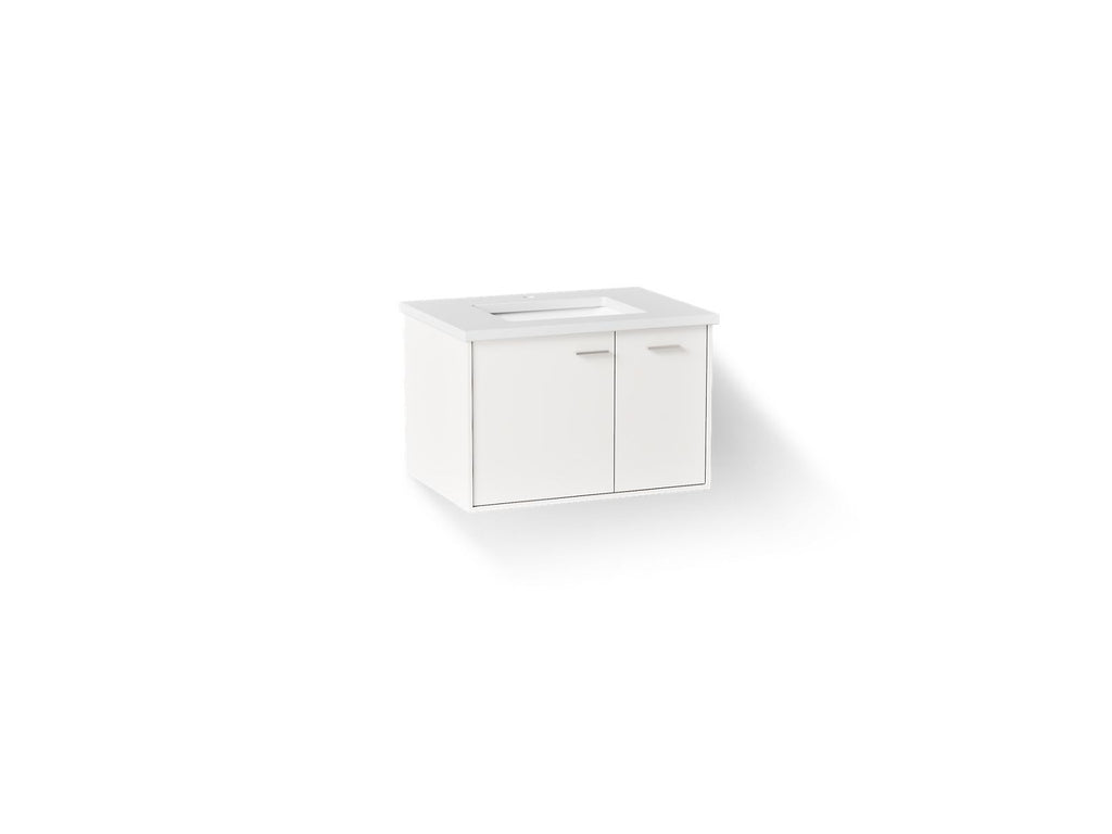 KOHLER K-CM99541-BD1-1WA Jute 31" Wall-Hung Bathroom Vanity Cabinet With Sink And Quartz Top - Linen White