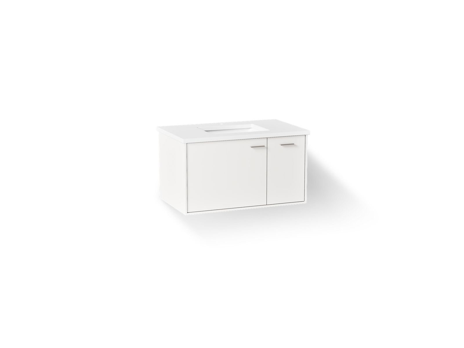 KOHLER K-CM99543-BD1-1WA Jute 36" Wall-Hung Bathroom Vanity Cabinet With Sink And Quartz Top - Linen White