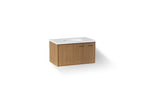 KOHLER K-CM99543-BD1-1WM Jute 36" Wall-Hung Bathroom Vanity Cabinet With Sink And Quartz Top - Walnut Flax