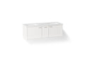KOHLER K-CM99548-BD1-1WA Jute 60" Wall-Hung Bathroom Vanity Cabinet With Sinks And Quartz Top - Linen White
