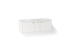KOHLER K-CM99548-BD1-1WA Jute 60" Wall-Hung Bathroom Vanity Cabinet With Sinks And Quartz Top - Linen White