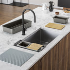 FRANKE CUX11030-WKC Cube Workcenter 31.5-in. x 17.7-in. 18 Gauge Stainless Steel Undermount Single Bowl Kitchen Sink In Pearl
