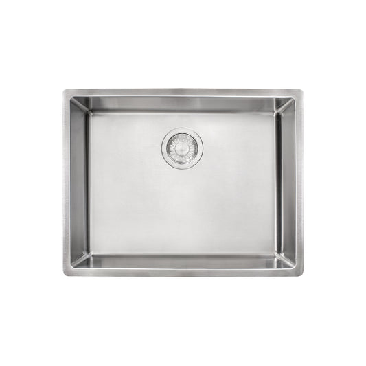 FRANKE CUX11021-ADA Cube 22.75-in. x 17.7-in. 18 Gauge Stainless Steel Undermount Single Bowl ADA Kitchen Sink - CUX11021-ADA In Pearl