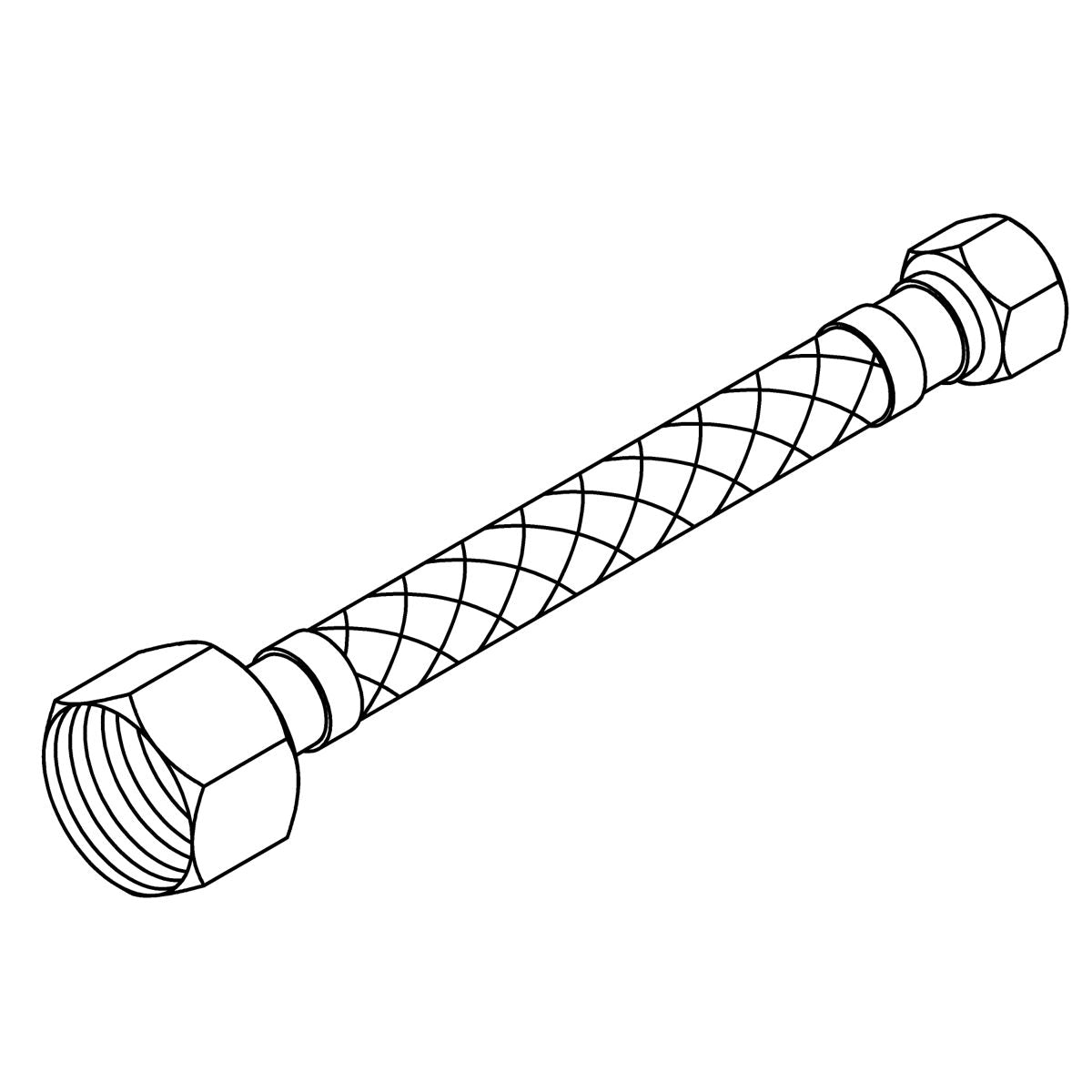 KOHLER Assembly-Hose Tank;Ba50,L400Mm,Pf1/2",Pf7/8", K-DH97-01521A