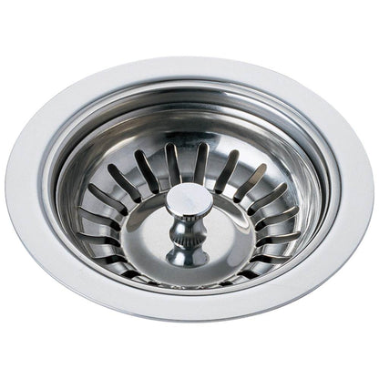 DELTA Kitchen Sink Flange & Strainer - Chrome, 72010