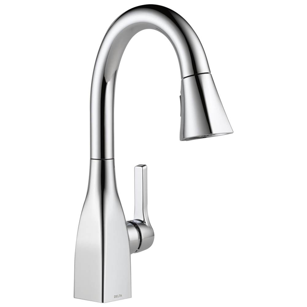 DELTA 9983-DST Chrome Mateo Single Handle Pull-Down Bar / Prep Faucet