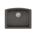 FRANKE ELG11022SLG Ellipse 25.0-in. x 19.6-in. Granite Undermount Single Bowl Kitchen Sink in Slate Grey