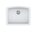 FRANKE ELG11022PWT Ellipse 25.0-in. x 19.6-in. Polar White Granite Undermount Single Bowl Kitchen Sink - ELG11022PWT In Polar White
