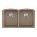 FRANKE ELG120OYS Ellipse 33.0-in. x 19.7-in. Oyster Granite Undermount Double Bowl Kitchen Sink - ELG120OYS In Oyster