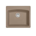 FRANKE ESOY25229-1 Ellipse 25.0-in. x 22.0-in. Oyster Granite Dual Mount Single Bowl Kitchen Sink - ESOY25229-1 In Oyster