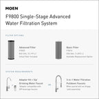 MOEN F9800 Single-Stage Under Sink Advanced Water Filtration System - Black