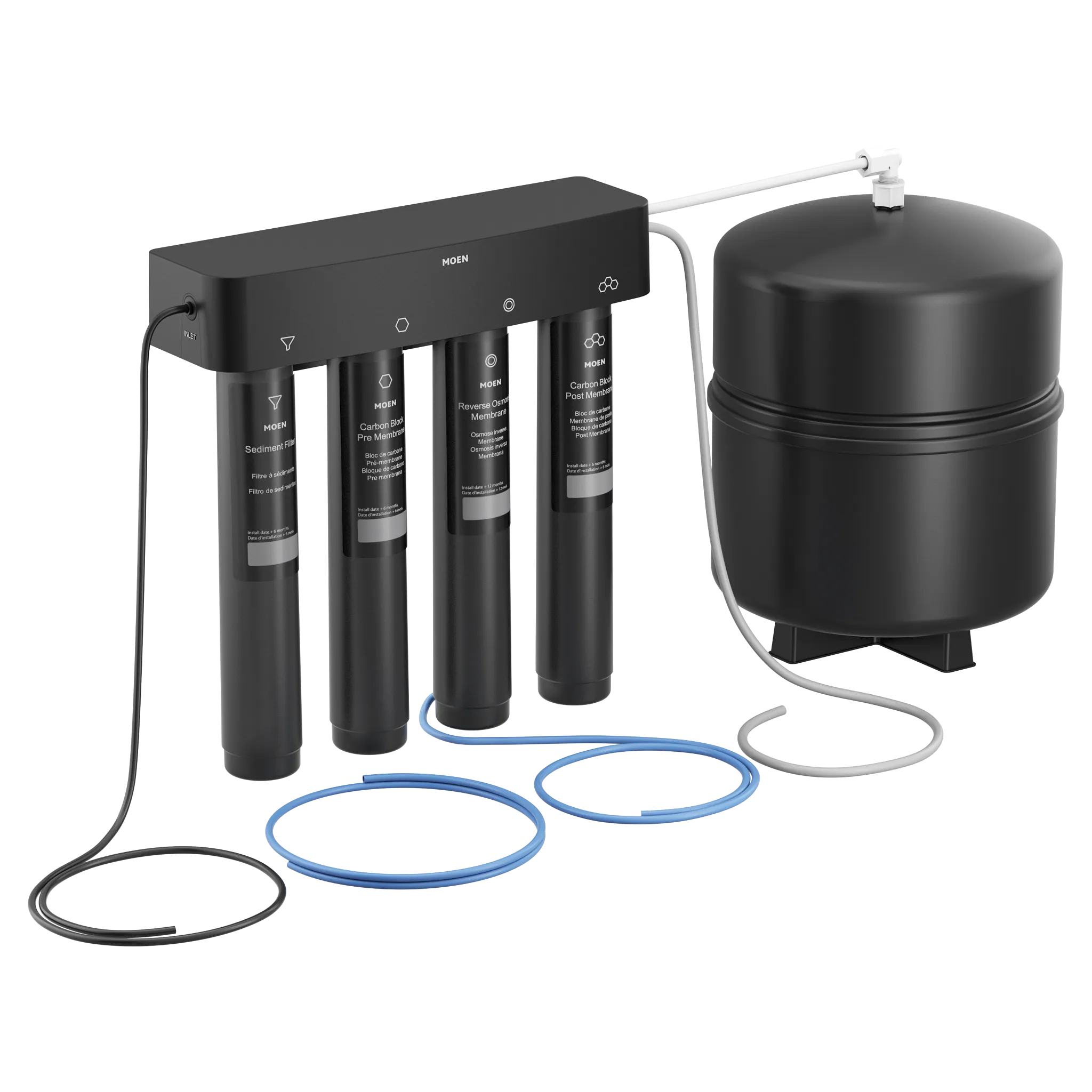MOEN F9900 Reverse Osmosis 4-Stage Under Sink  Advanced Water Filtration System